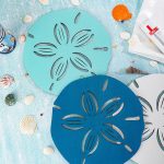 Jetec Sand Dollar Wall Decor 3 Pieces Wood Outdoor Coastal Wall Art Ocean Beach Sand Dollars Decor Wooden Sand Dollar Art Teal Seafoam Wall Decor for Home Bathroom Decor (Delicate Style) - Image 3